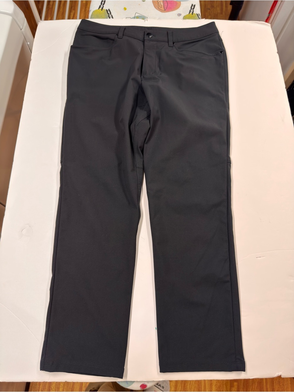 Lululemon ABC Pants Mens 32x29 Black Classic Fit Straight 5-Pocket LM5ADDS